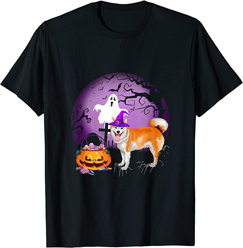 Shiba Inu Dog Candy Pumpkin Halloween Lover T-Shirt