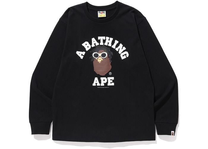 BAPE Wiz Khalifa Shark College L/S Tee Black