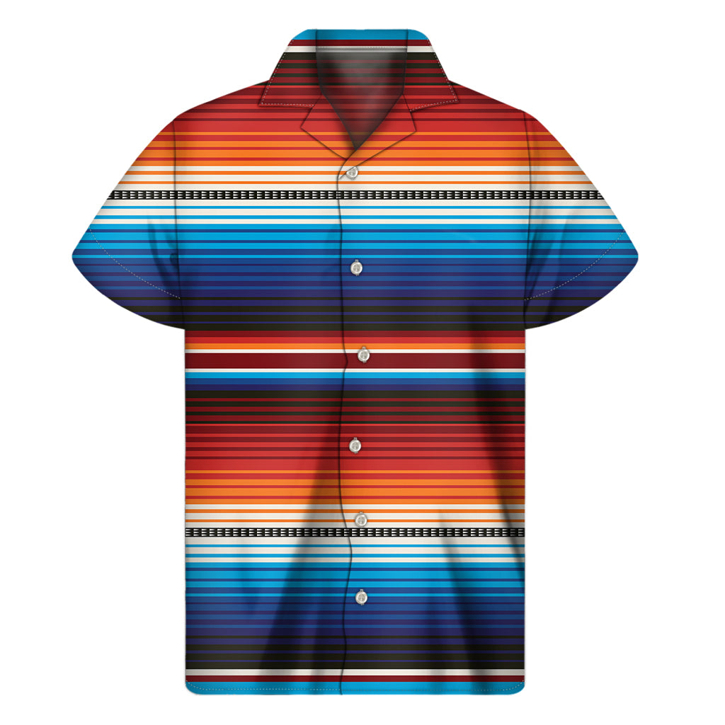 Tribal Mexican Blanket Pattern Print Men’S Short Sleeve Shirt