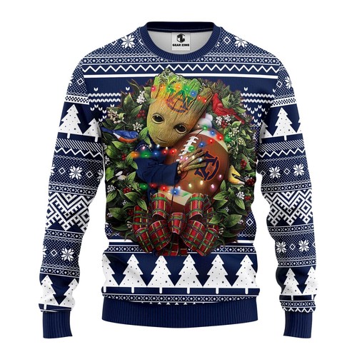 Auburn Tigers Groot Hug Christmas Gift For Fan Ugly Wool Sweater Christmas