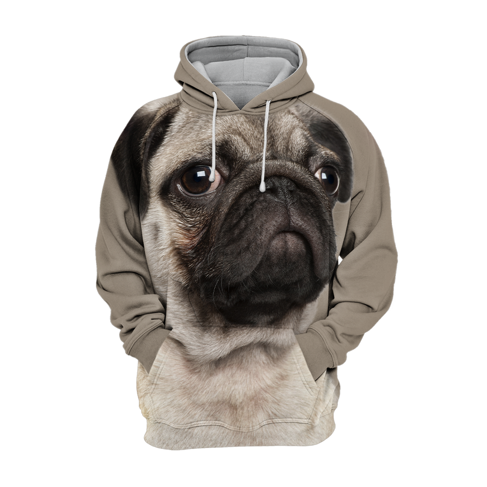 Unisex 3D Graphic Hoodies Animals Dogs Pug Quiet