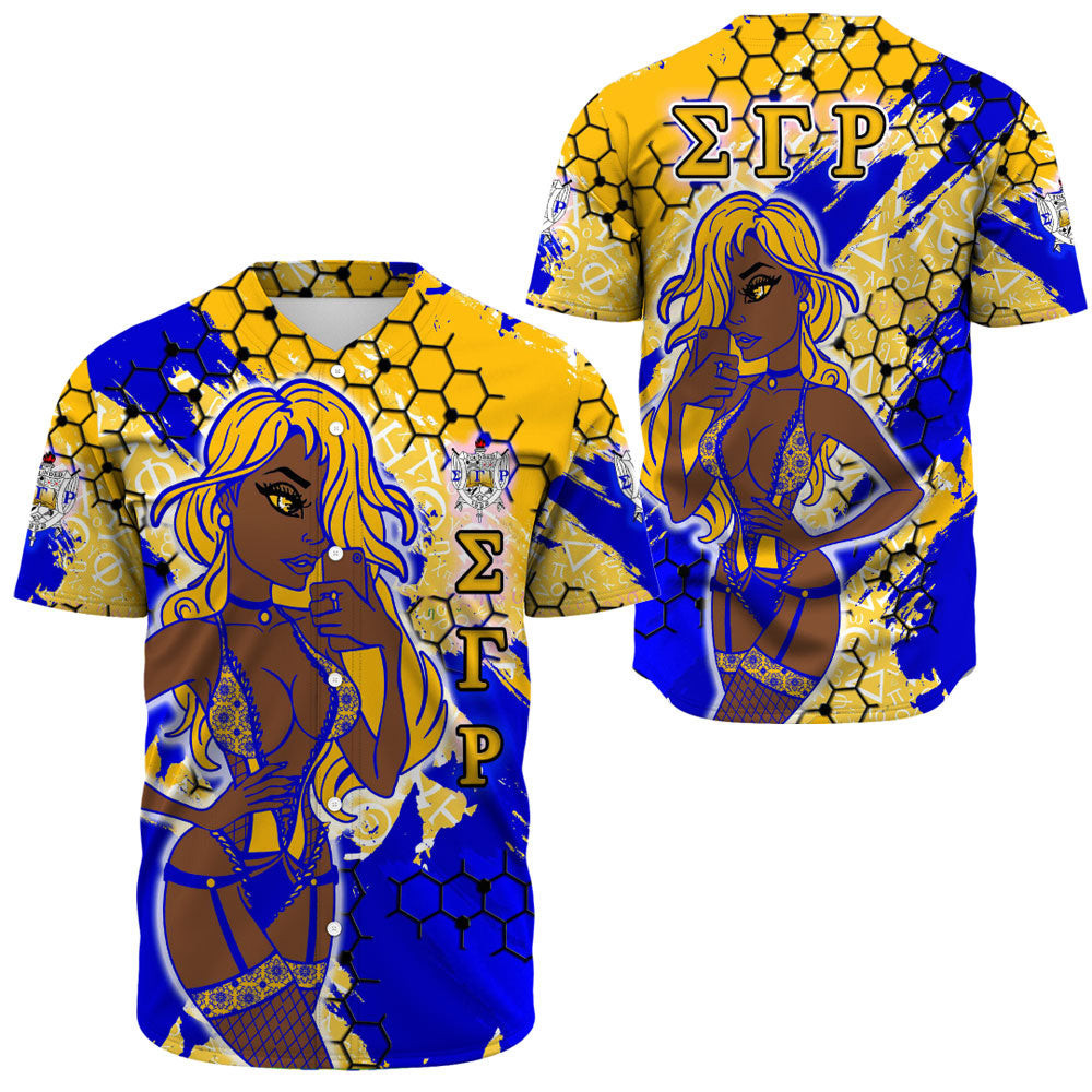 Africa Zone Clothing – Sigma Gamma Rho Sorority Special Girl Baseball Jerseys A35