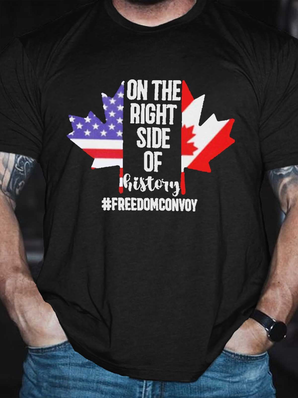 Men’S On The Right Side Of History Freedom Convoy 2022 T-Shirt