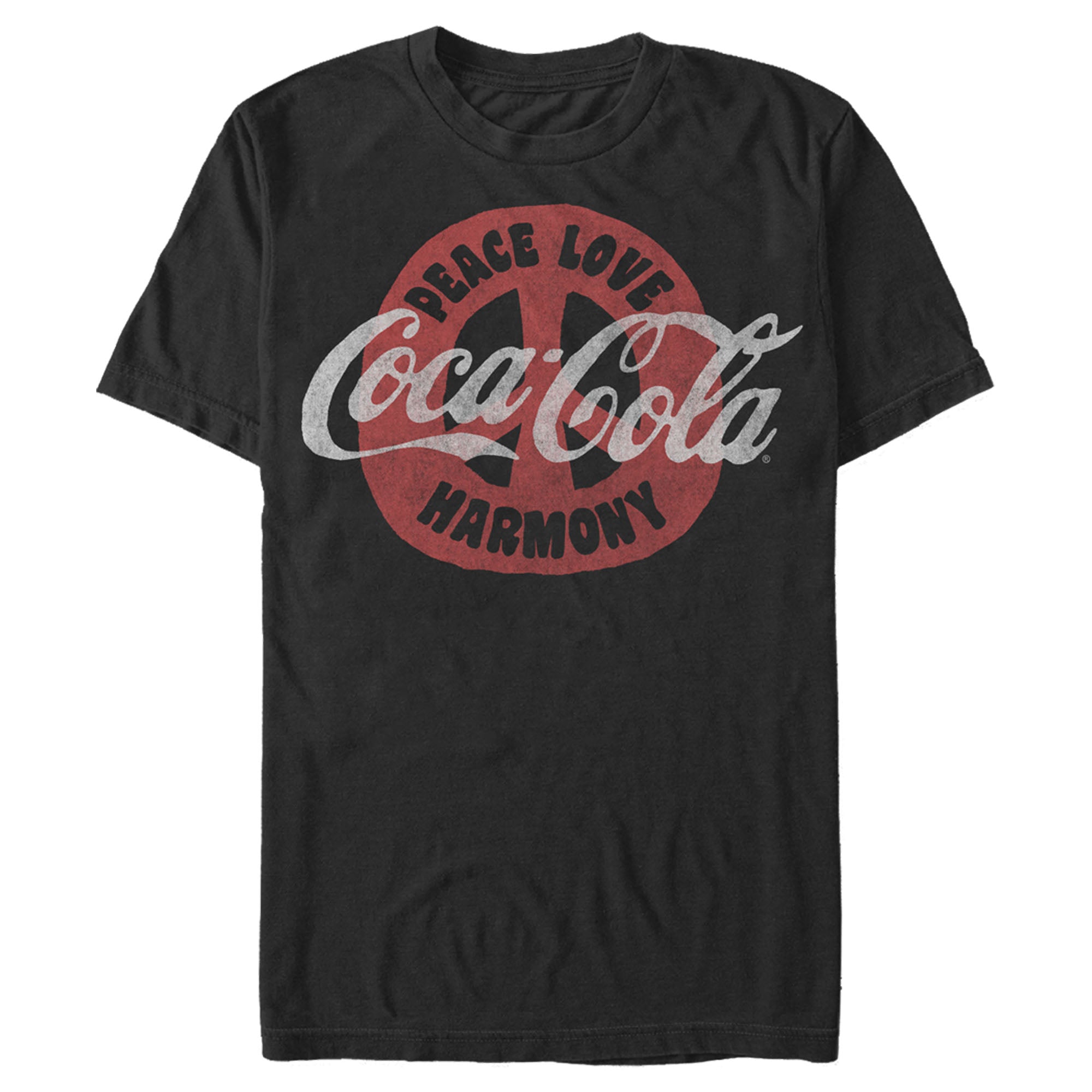 Coca Cola Men’S Unity Peace Love Harmony  T-Shirt