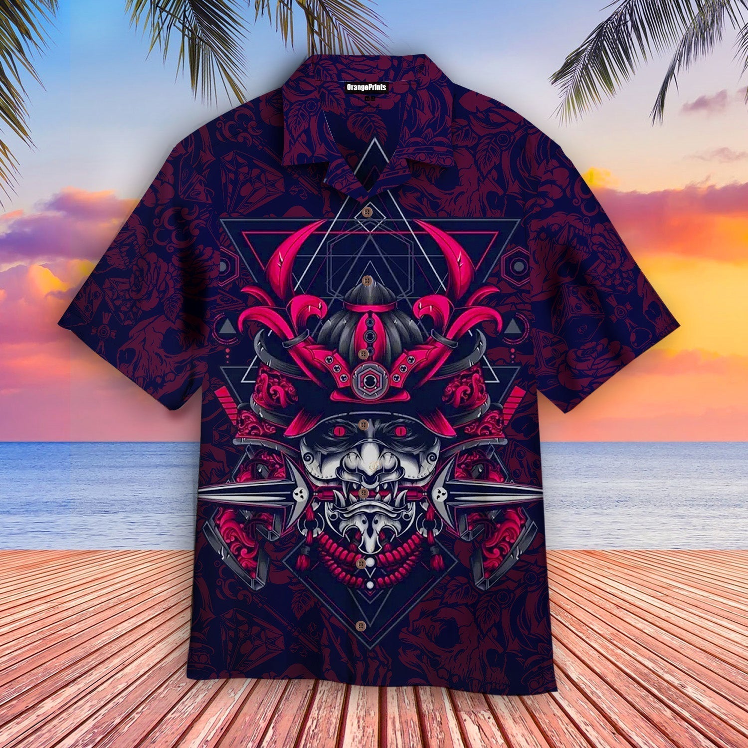 Samurai Aloha Hawaii Shirts For Men And Women Ha29786