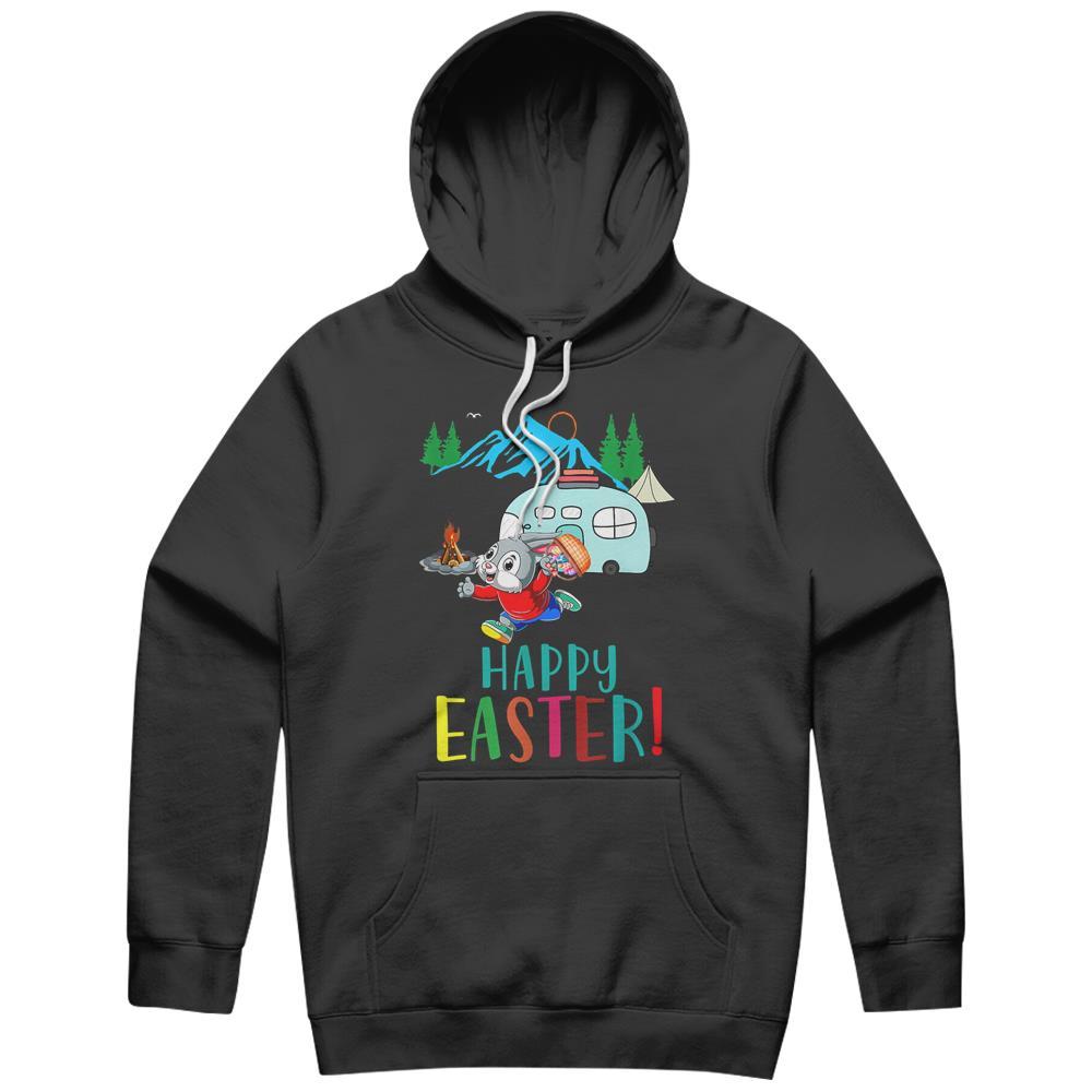 Camping Easter Day Bunny Eggs Easter Cute Gift Camper Hoodie