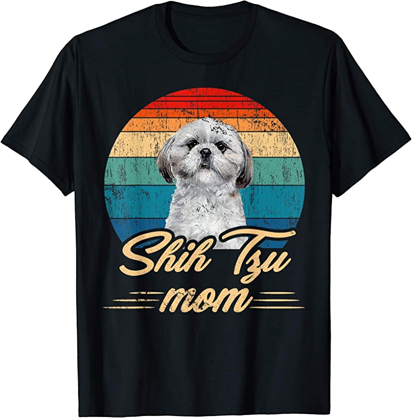 Vintage Shih Tzu Mom Dog Lover Mother’s Day Gift T-Shirt