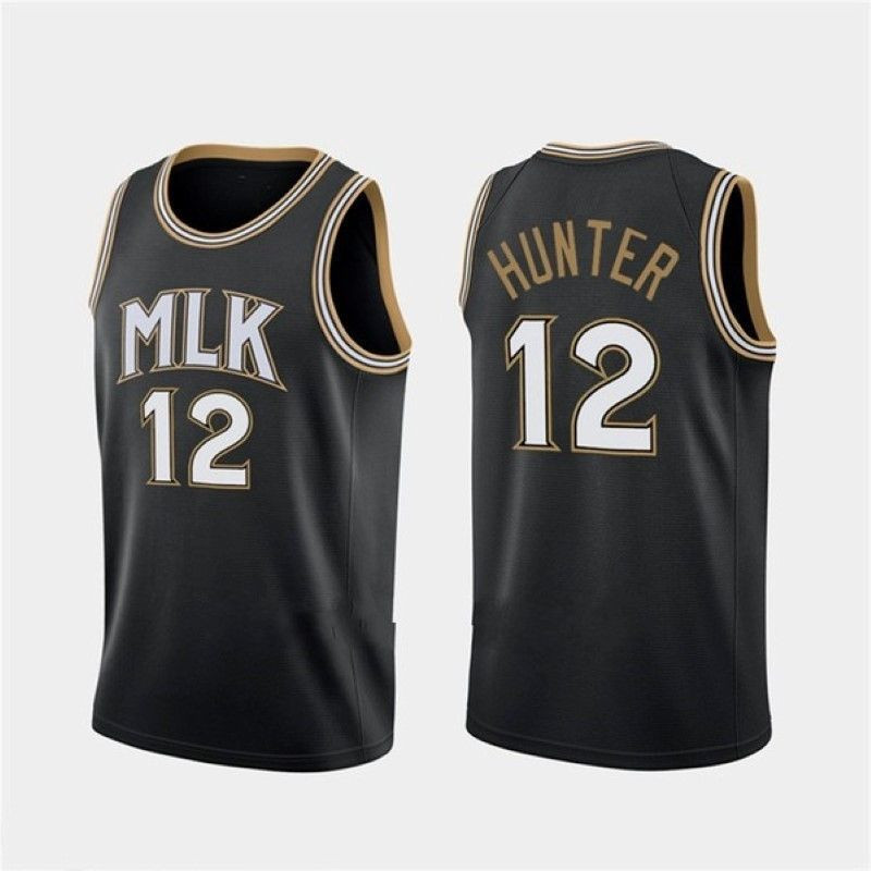 Atlanta Hawks Mlk Deandre Hunter #12 NBA 2020 New Arrival Black Jersey