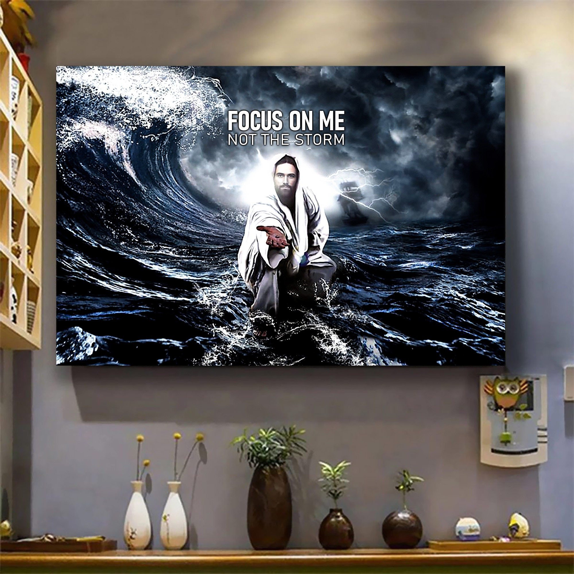 & Canvas | Jesus Wall Art – Focus On Me  – Jesus Cross Wall Art Canvas Prints, God Wall Art Wall Art Decor, Home Decor