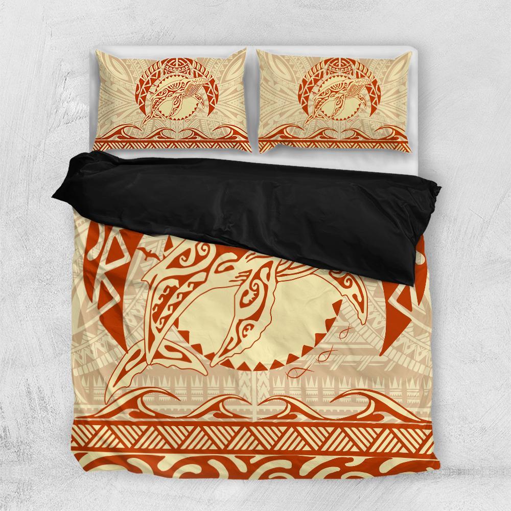 Hawaiian Polynesian Whale Bedding Set All Over Printed