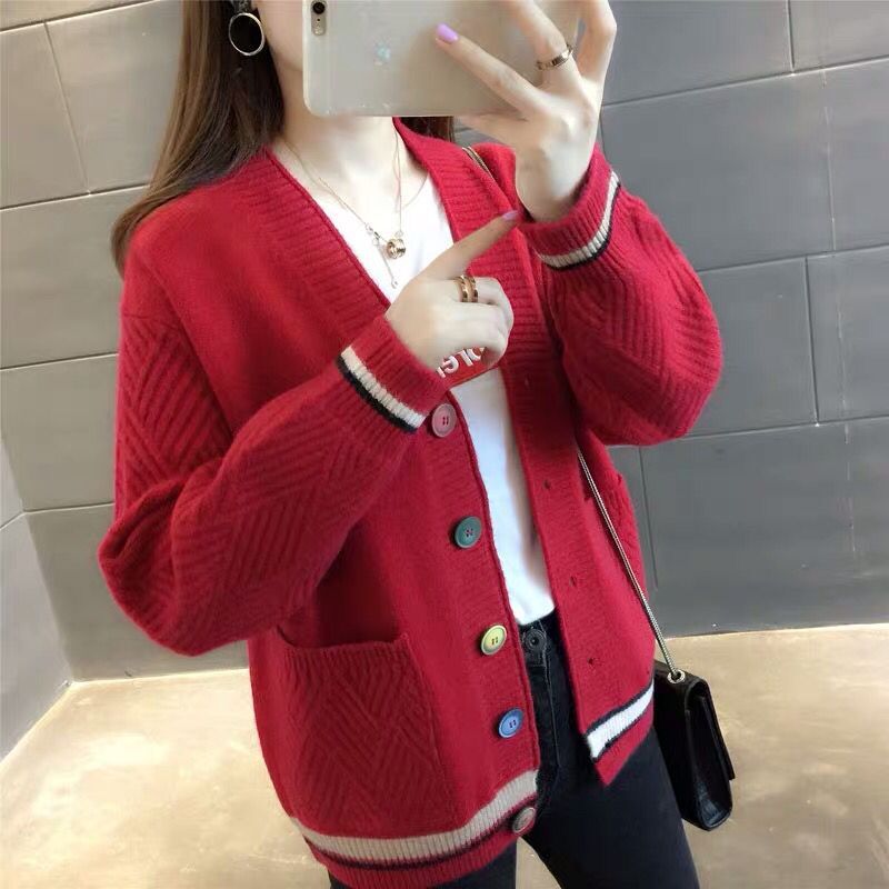 2022 Autumn Winter Clothes Cashmere Cardigan Women jacket Tops female Pull Femme Hiver Streetwear Knitted Cardigan alx