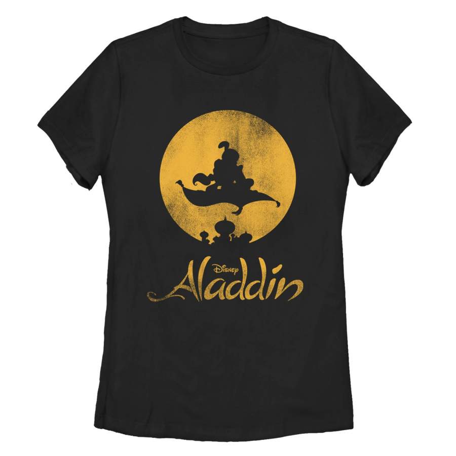 Aladdin Women’s Magic Carpet Ride Silhouette  T Shirt