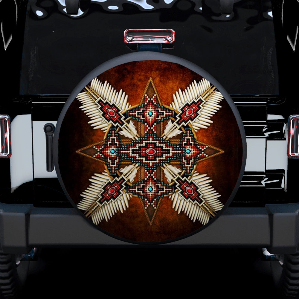 Boheimian Native American Camping Jeep Car Spare Tire Cover Gift For Campers