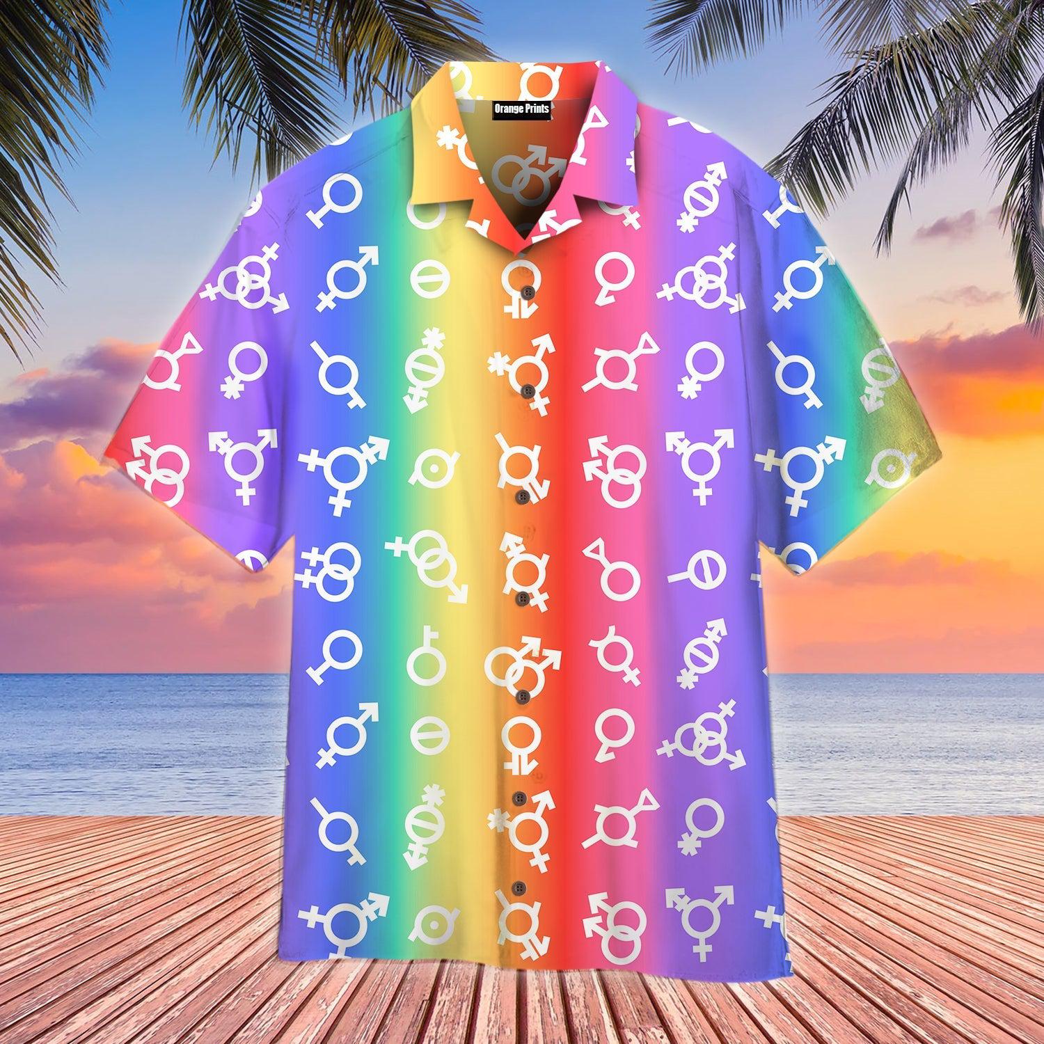 Pride Flag Lgbt Gender Hawaii Shirt For Men Women Ha64571