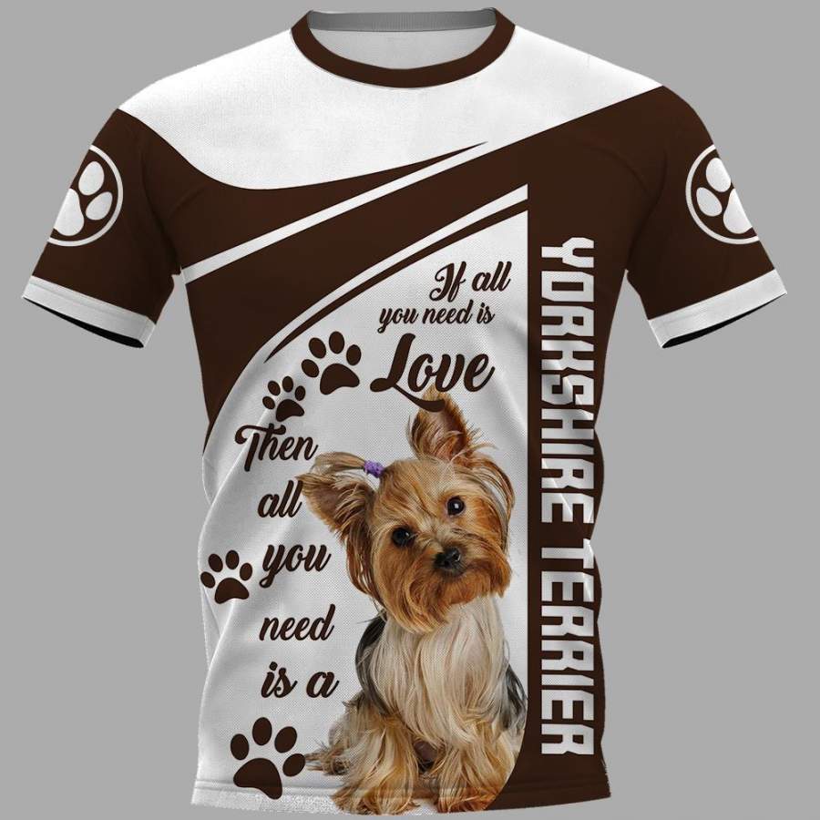 yorkshire terrier Limited 3D Full Printing Shirt