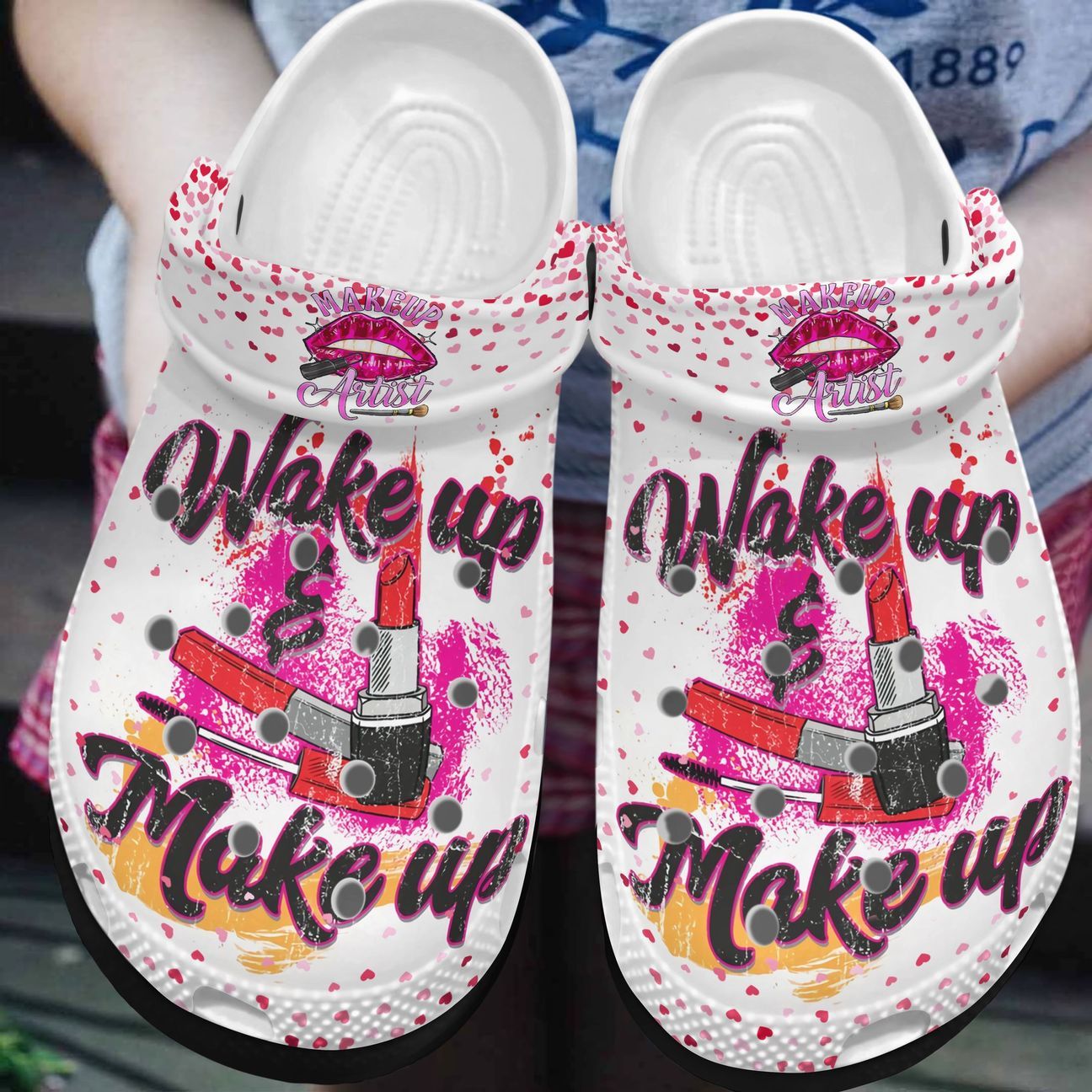 Make Up Personalized Clog, Custom Name, Text, Color, Number Fashion Style For Women, Men, Kid, Print 3D Makeup Artist