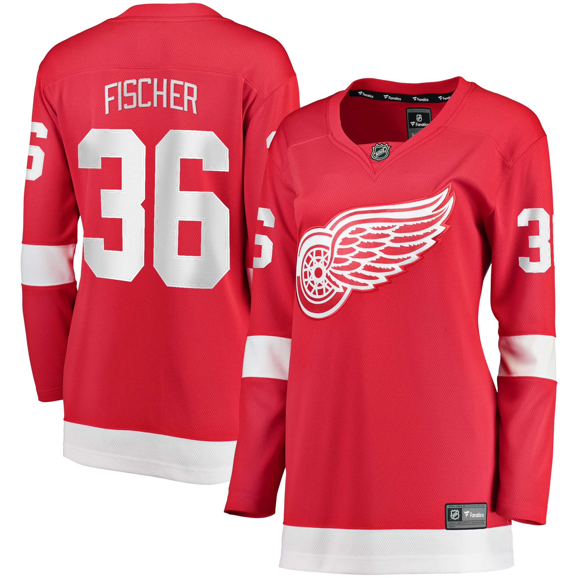 Women's Detroit Red Wings Christian Fischer Red Home Breakaway Player Jersey