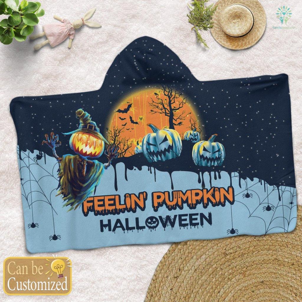 Feelin’ Pumpkin Halloween Hooded Blanket