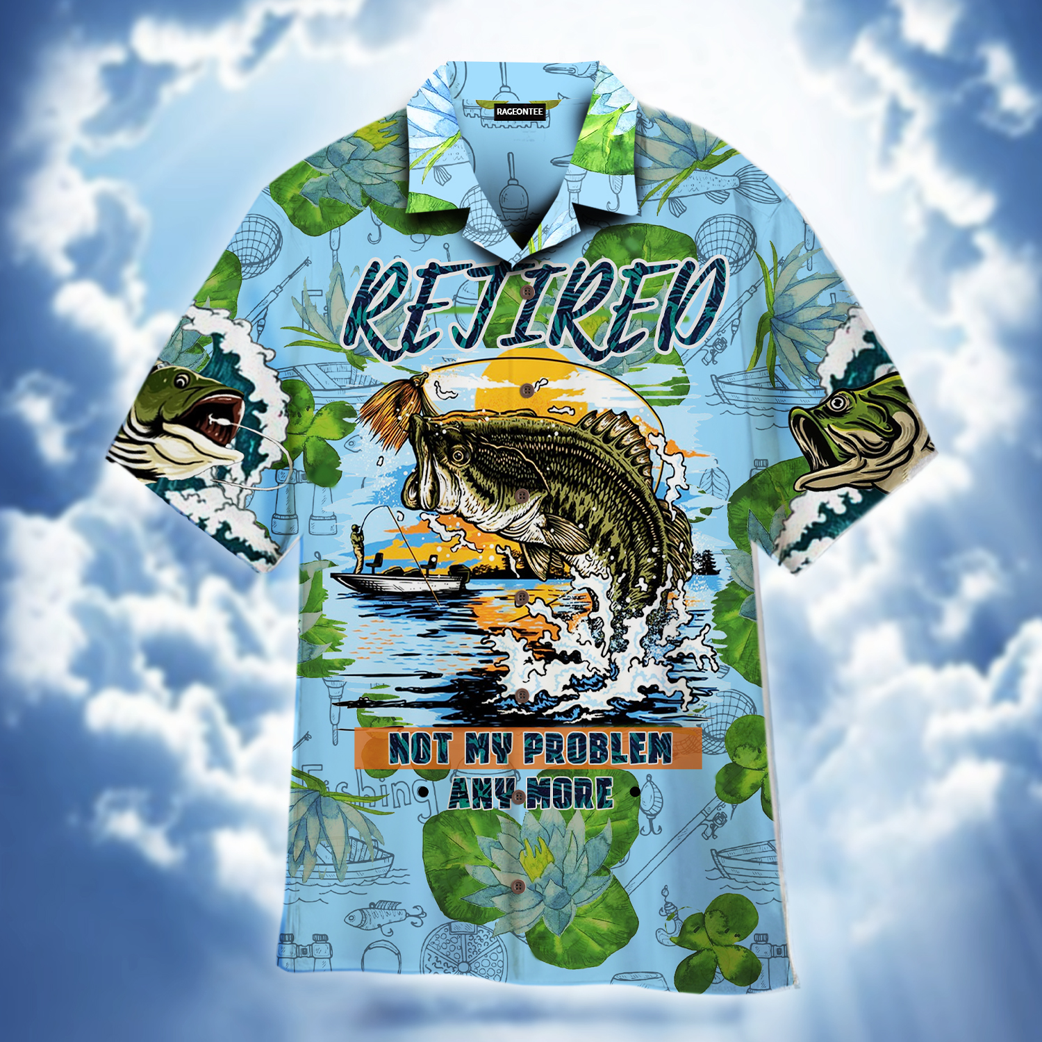 Retired Not My Problem Bass Fishing Hawaii Shirt For Men Women Ha61902