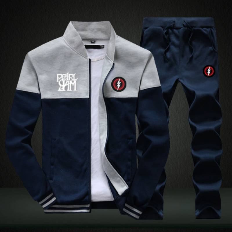 Pearl Jam Sweatshirt +Sweatpants Mens Clothing 2 Pieces Sets Slim Tracksuit