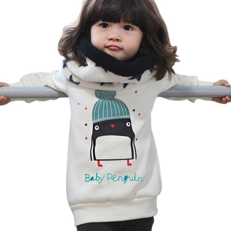 Baby Girl Winter Penguin Pattern Long Sleeve Blouse Pullover Sweater 0-3Y