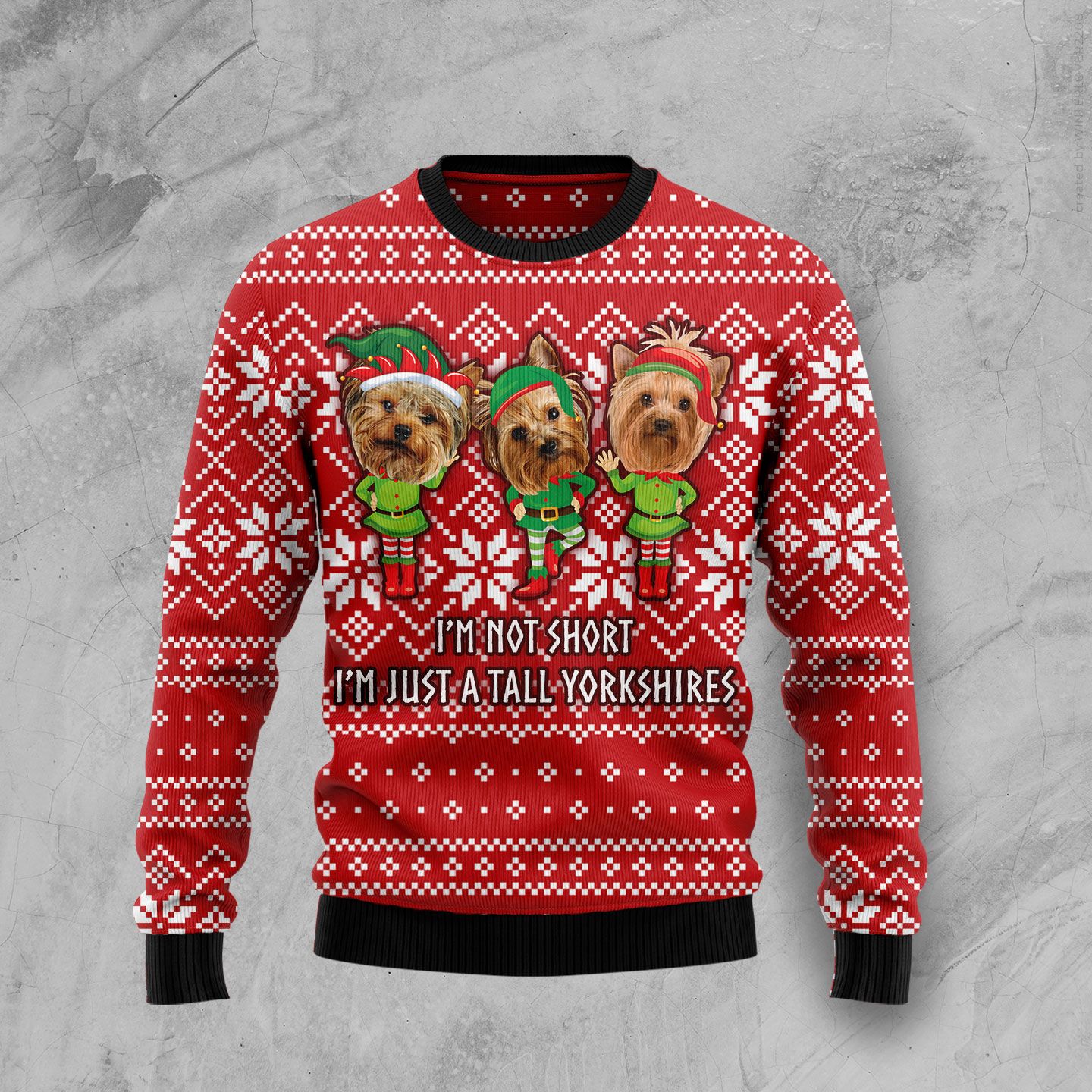 Yorkie Not Short Ugly Christmas Sweater | For Men & Women | Adult | Us4187