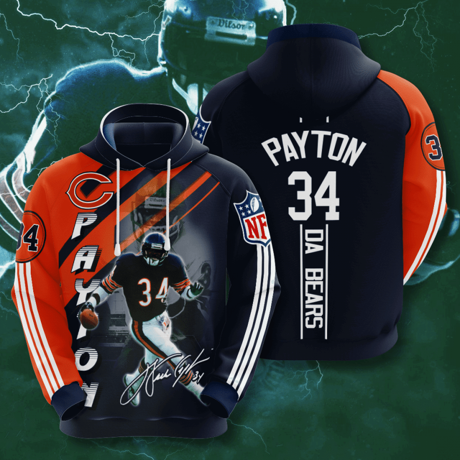 Chicago Bears Walter Payton 46 Unisex 3D Hoodie Gift For Fans