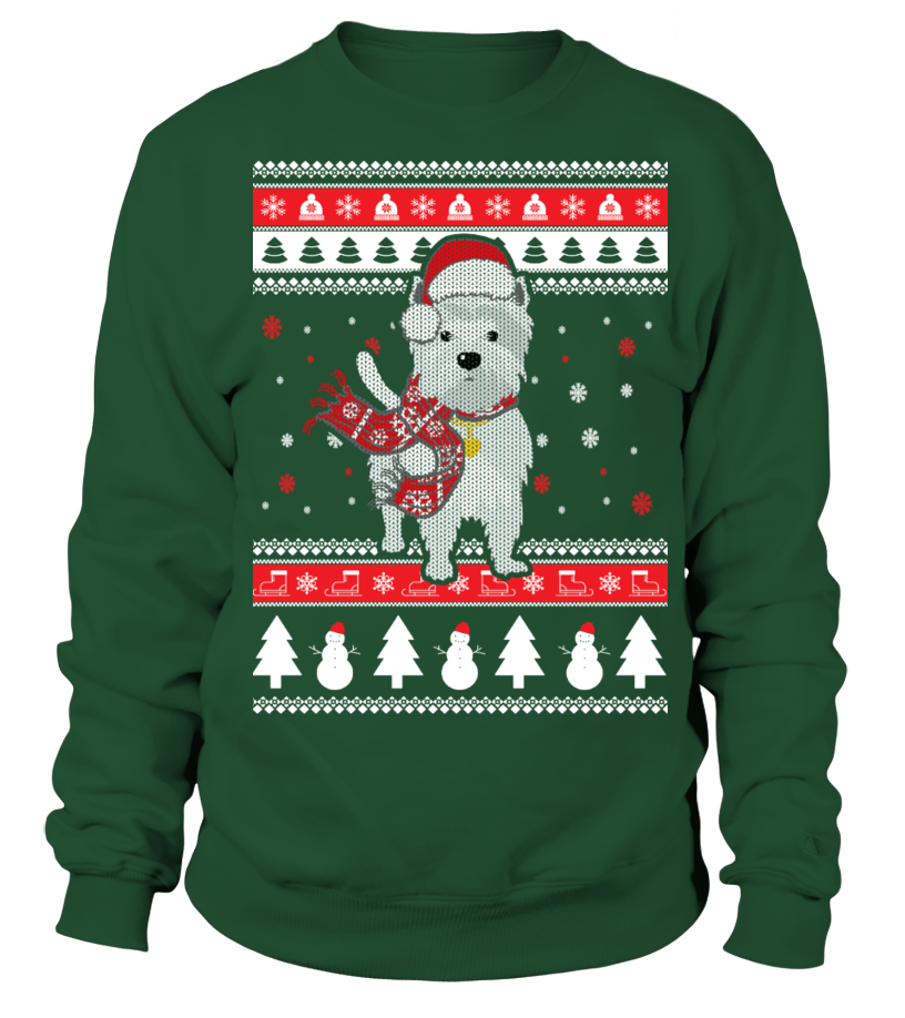 Westie Ugly Christmas Sweater T Shirts C-558G4