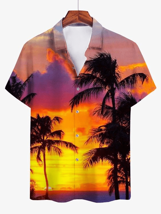 Beautiful Sunset Beach Unisex Hawaiian Shirts