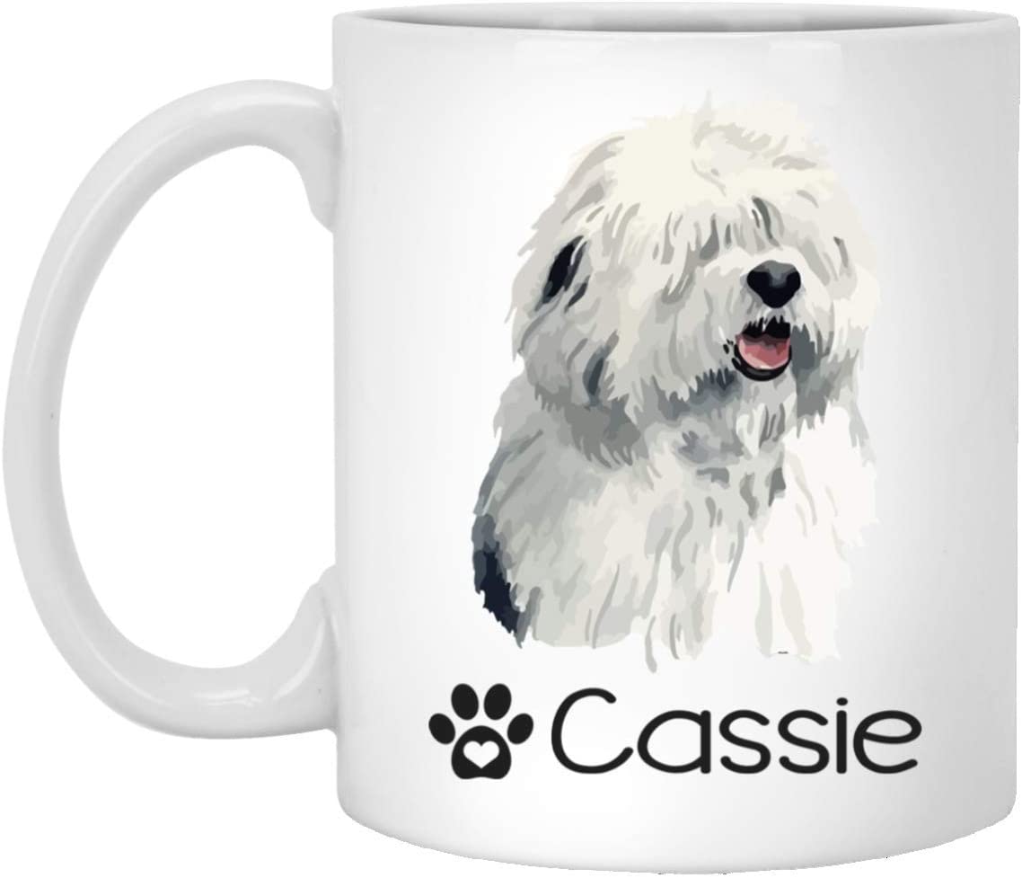 Personalized Old English Sheepdog Dog Mug – Pet Owner Gifts For Women – Gifts For Dog Lover – Old English Sheepdog Mom Dad Mugs – Dog Cups 11Oz