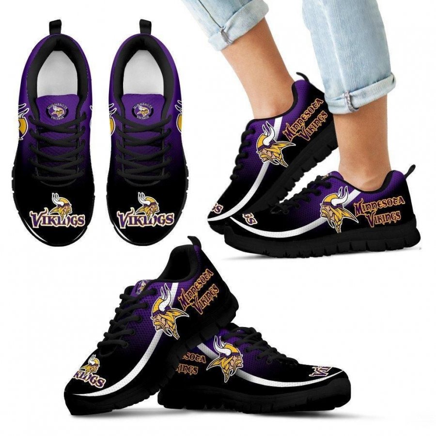 Mystery Straight Line Up Minnesota Vikings Sneakers #281