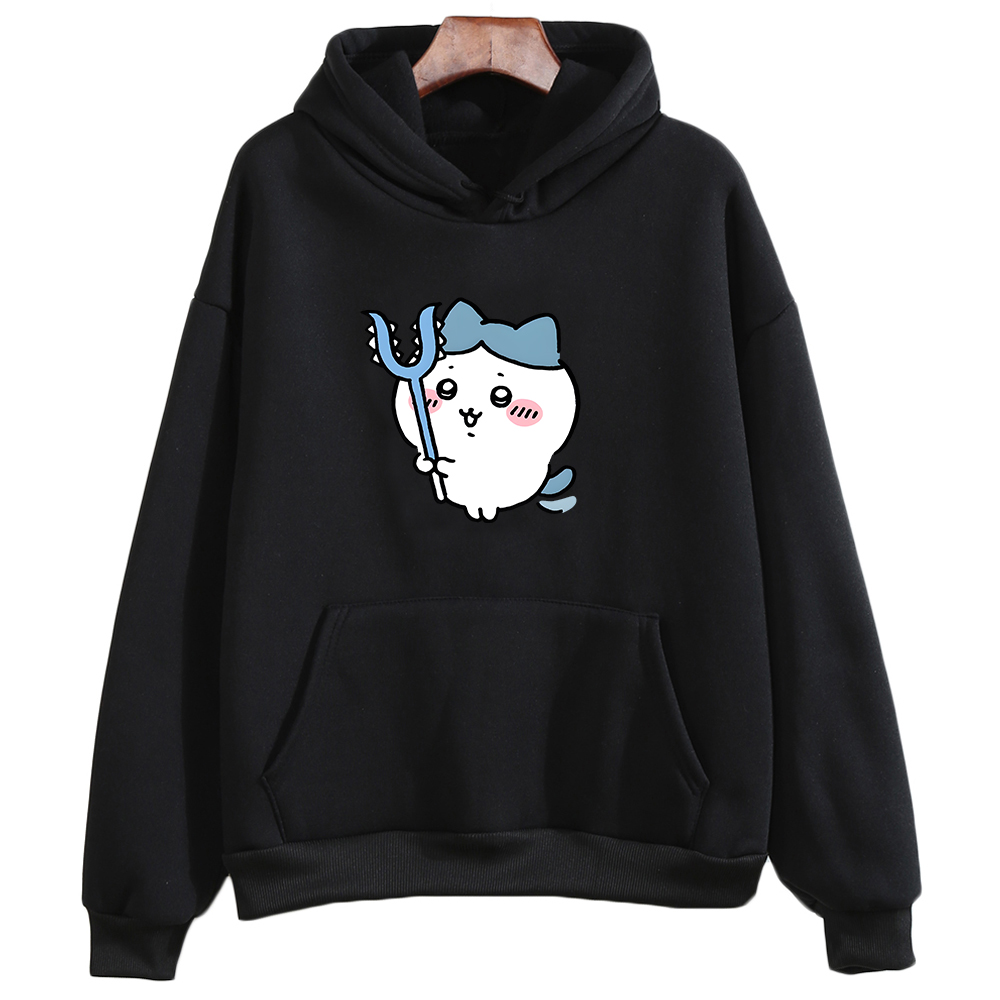 Chiikawa Cute Cartoon Hoodie Graphic Long-sleeved Kawaii Sweatshirt Manga/Comic Aesthetic Streetwear Soft for Boys/girls alx