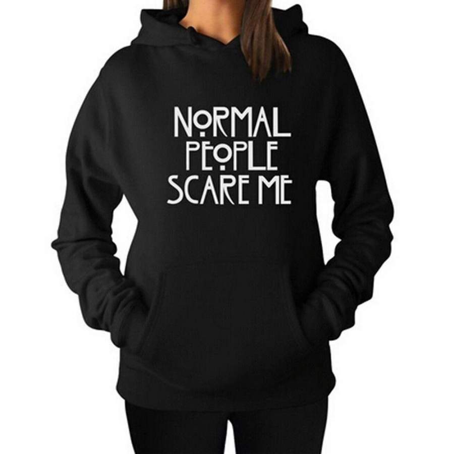 Bts Hoodie Hoodie 2016 Women Normal People Scare Me Letter T-Shirt