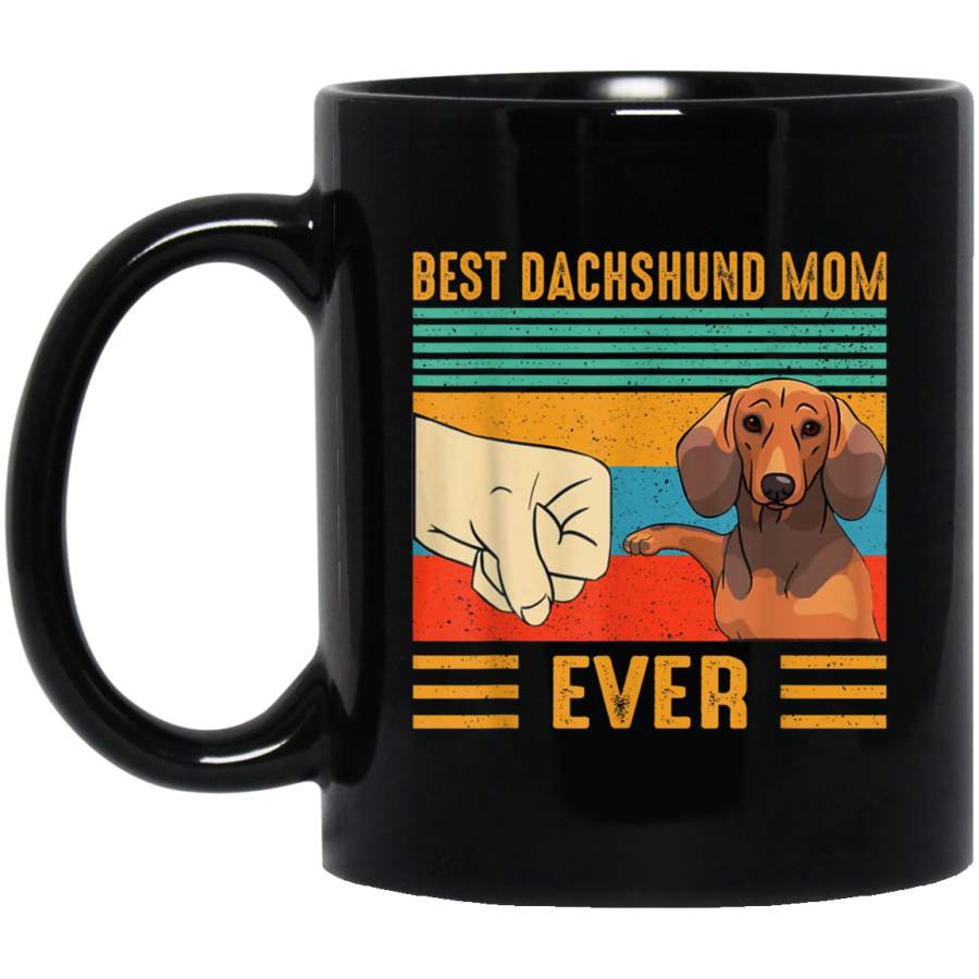 Vintage best dachshund mom ever bump fit Mug