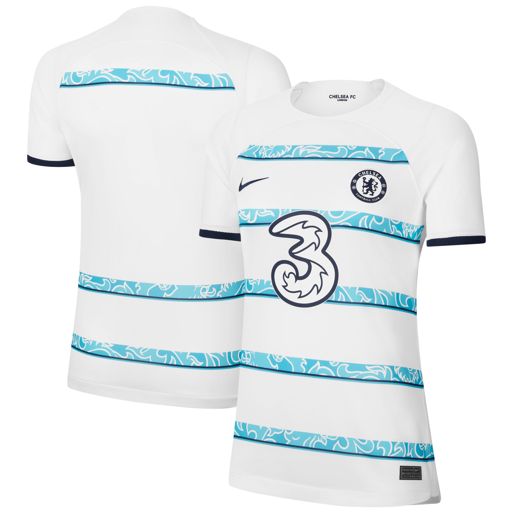 Chelsea Women's 2022/23 Away Breathe Stadium Blank Replica Jersey – White