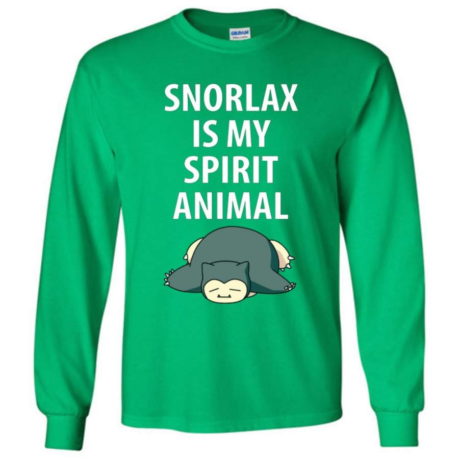 Snorlax Long Sleeve Tee – Snorlax Is My Spirit Animal