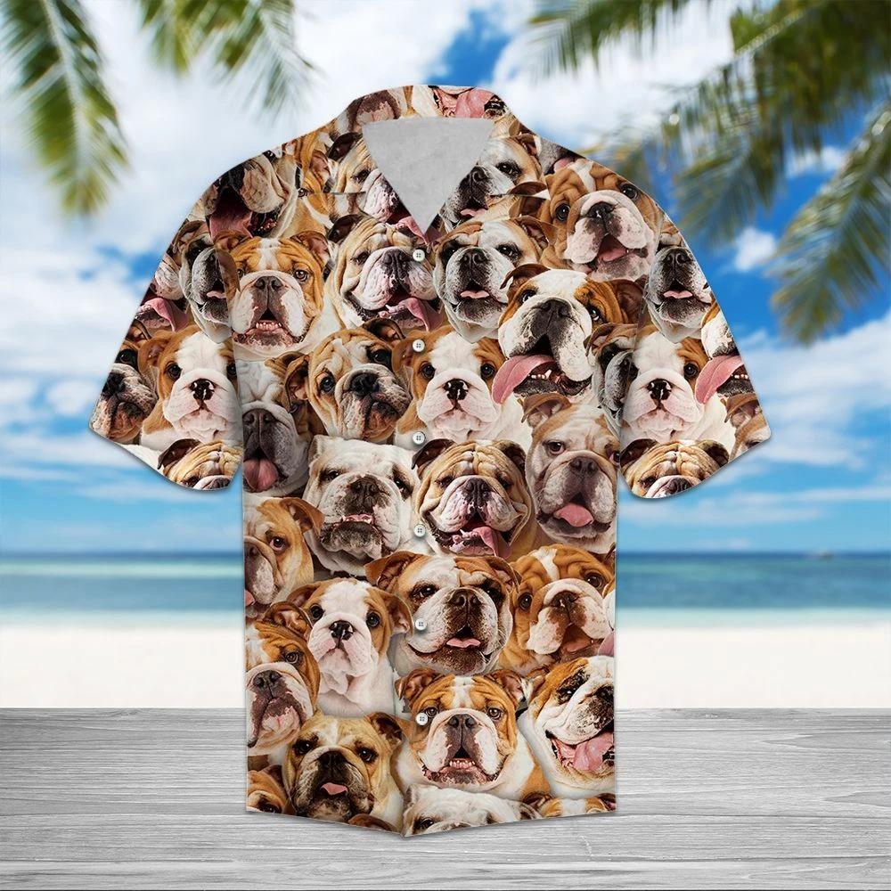 Bulldog Awesome Hawaiian Shirt | Unisex | Adult | Hw1262