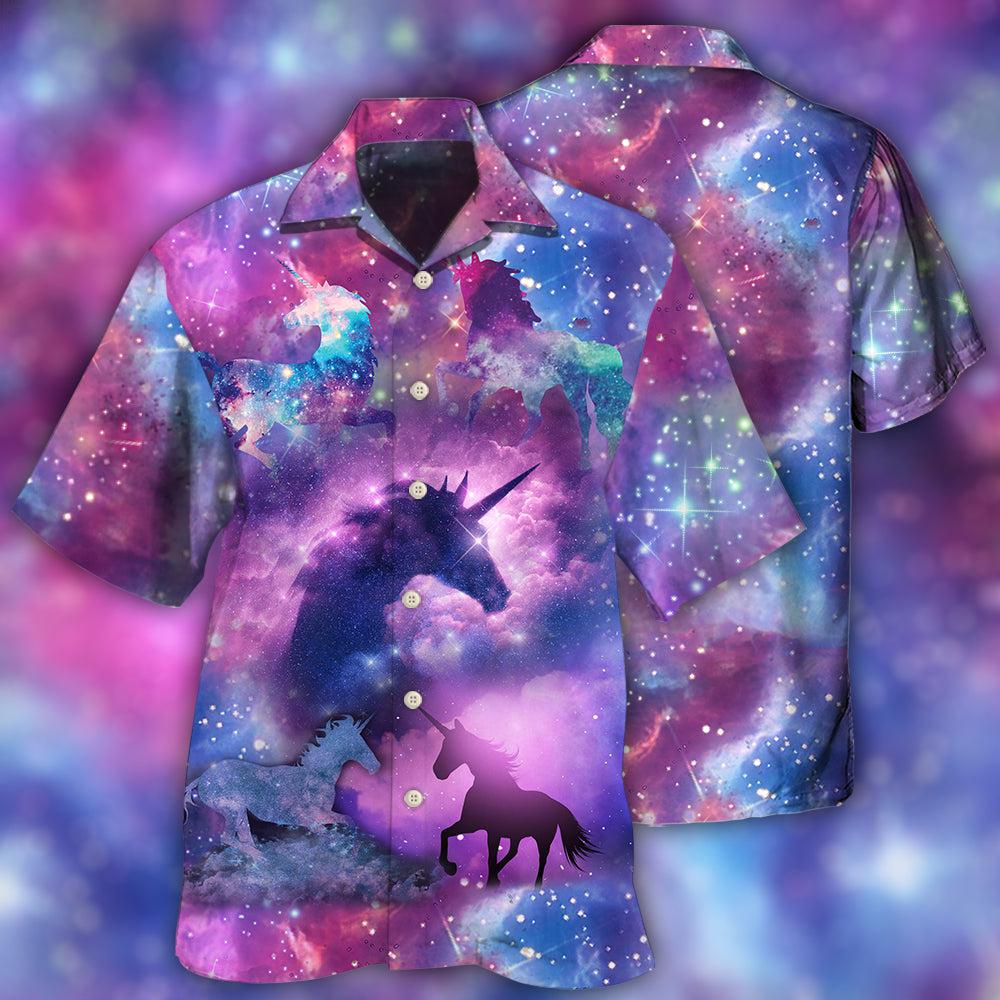 Unicorn Purple Galaxy Hawaii Shirt Ha98950