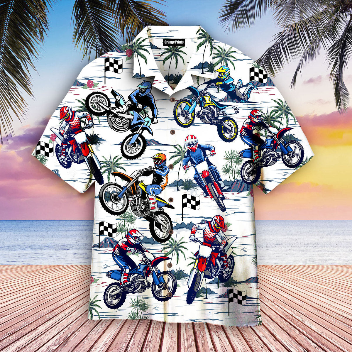 Motocross Racing Dirt Bike Aloha Hawaii Shirts For Men Women Ha52516