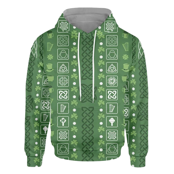 Collection Of Celtic Irish Happy St Patrick’S Day 3D All Over Print Hoodie