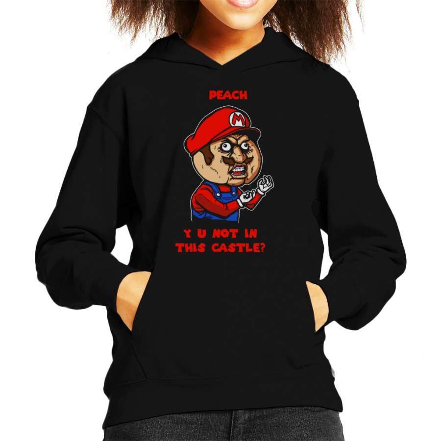 Plumber Meme Super Mario Bros Kid’s Hooded Sweatshirt