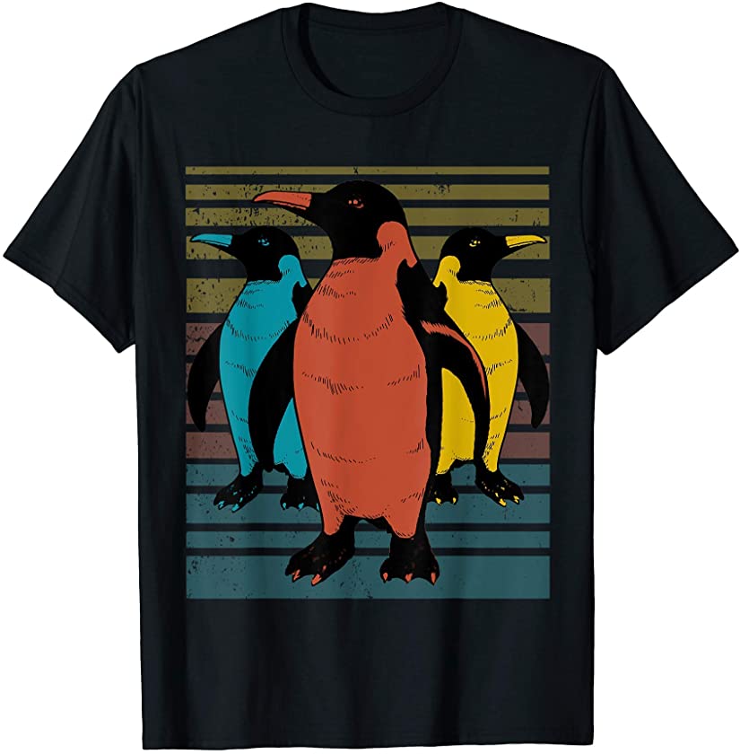 Penguin Shirt Vintage Retro Style Penguin T-Shirt