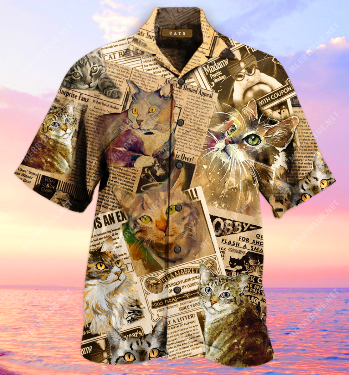 Wanted Dead or Alive Cats Unisex Hawaiian Shirt