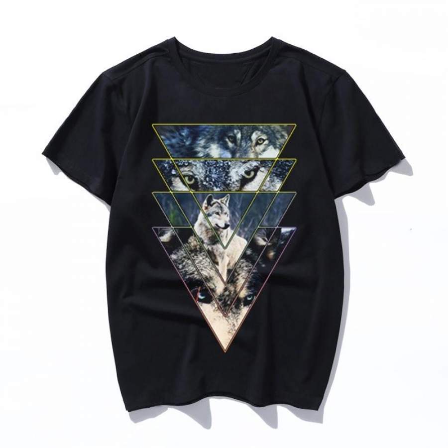 wild wolves gang colours Women Summer Camiseta Mujer Kawaii Aesthetic Ulzzang Print Tops Harajuku Men T Shirt Casual Vogue Streetwear