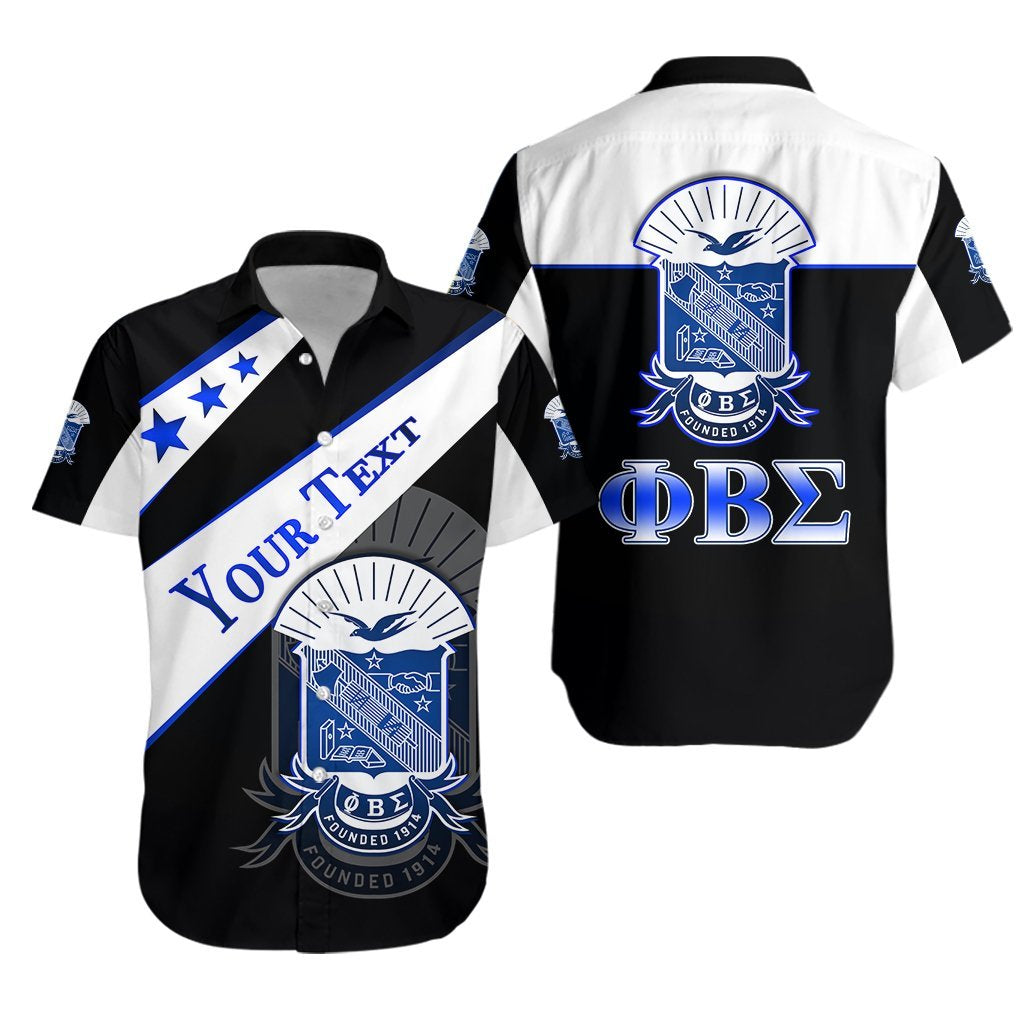 (Custom Personalised) Phi Beta Sigma Hawaiian Shirt Lovers Version Black Lt13