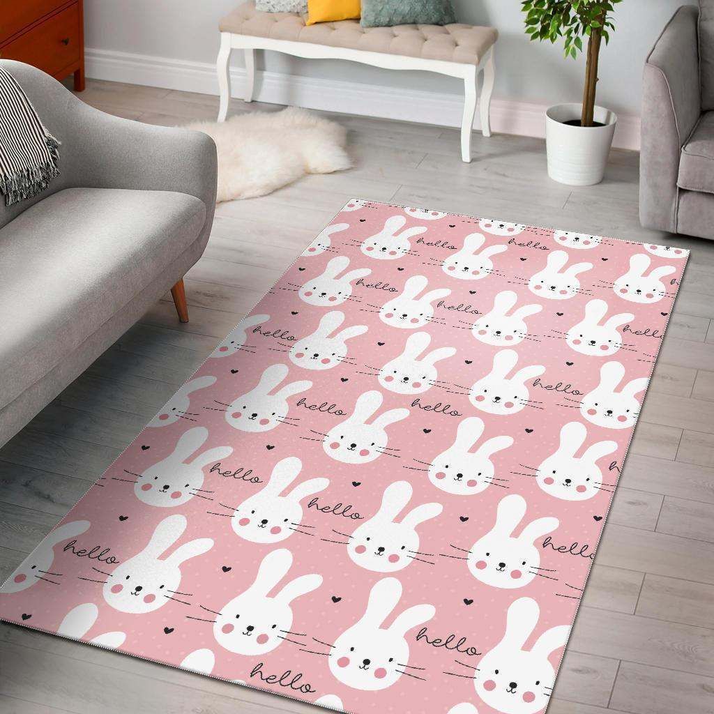 Pink Bunny Rabbit PR Rug CAMLIGX