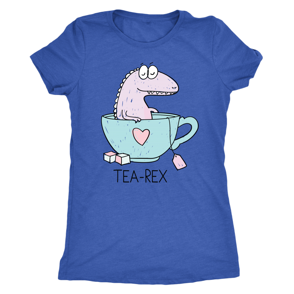 Tea Rex – Humorous Women’S Triblend T-Shirt, T-Rex