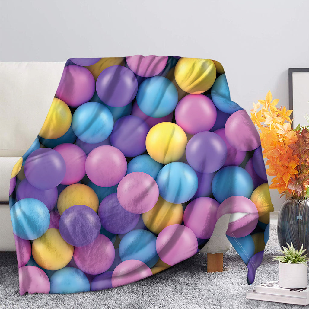 Sweet Candy Ball Pattern Print Blanket