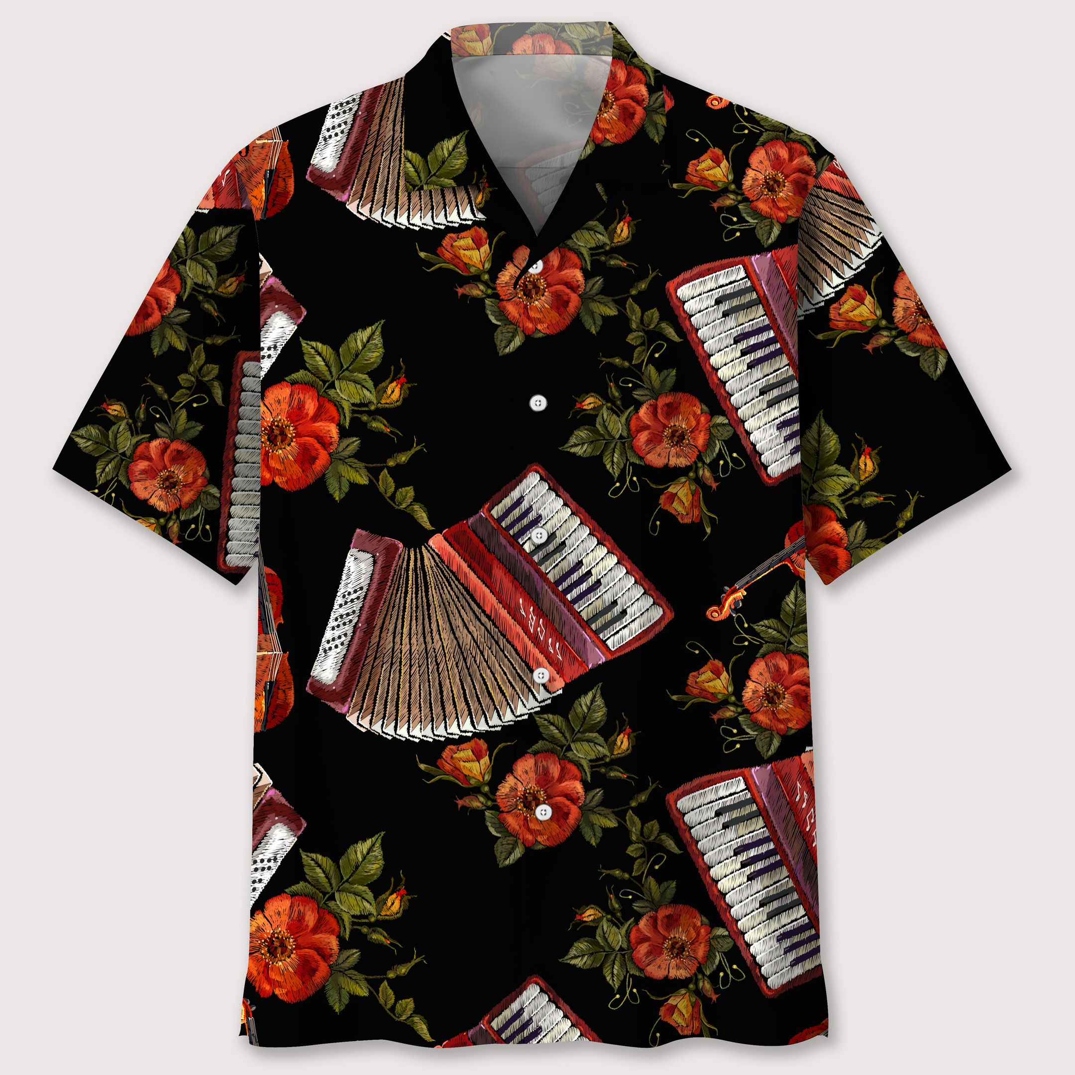 Accordion Hawaiian Shirt Ha84757