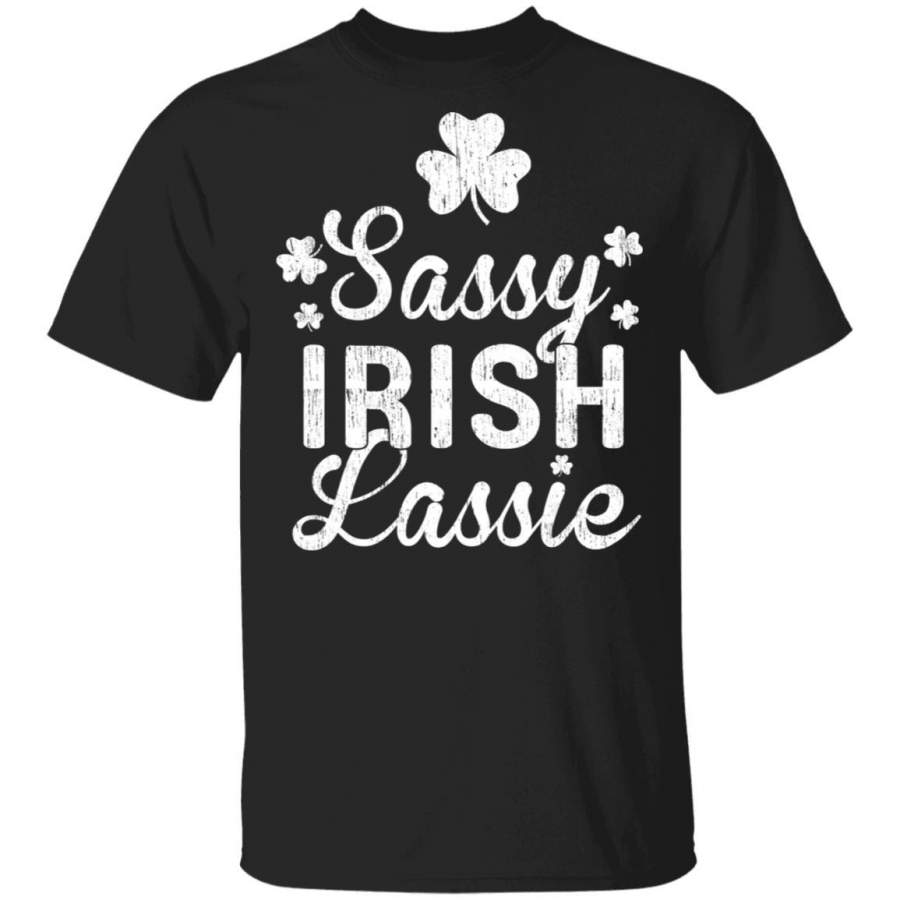 Vintage Sassy Lassie shamrock St Patrick Day T Shirt Saint Paddys Patricks Tshirt Lucky Shirts Drink Green Beer Irish Gifts Funny Tee